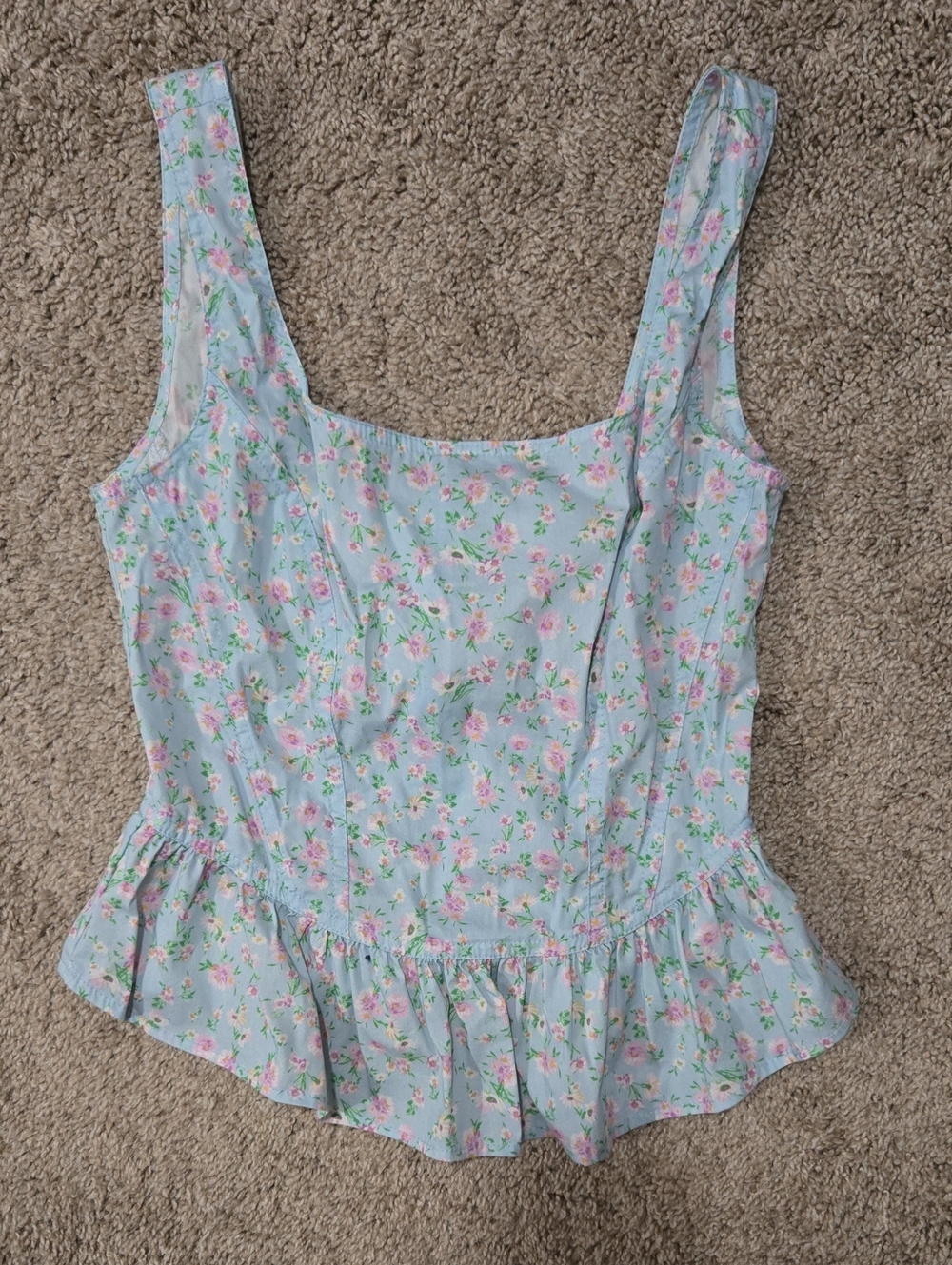 Elodie Floral Peplum Tank Top